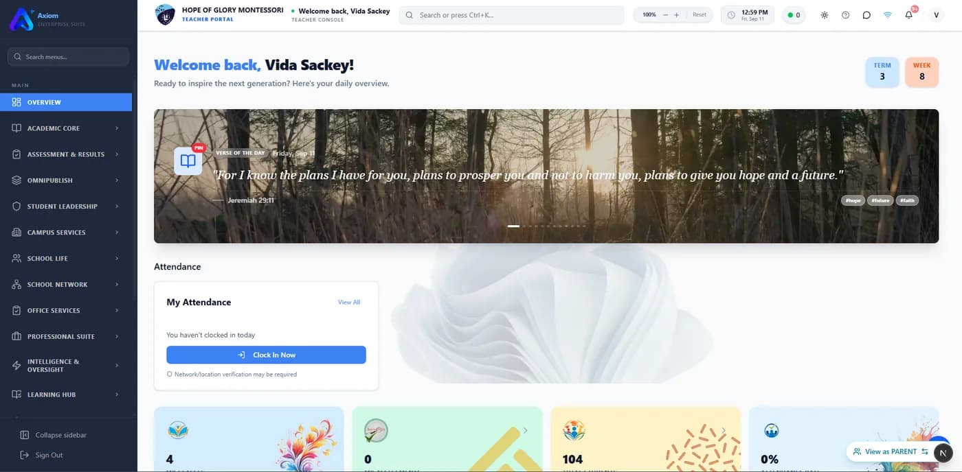 A+ Axiom Education Management Platform
